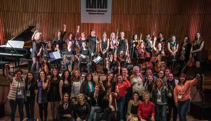 Orquesta Sinfónica Nacional protagonizado por mujeres músicas